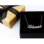 Złoty naszyjnik z imieniem Lilianna 585 w eleganckim stylu z literkami