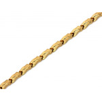 Bransoletka z zoltego zlota 585 dlugosc 19 cm z eleganckim tloczonym wzorem