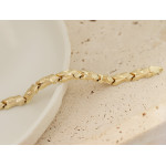 Bransoletka z zoltego zlota 585 dlugosc 19 cm z eleganckim tloczonym wzorem