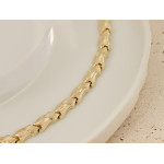 Bransoletka z zoltego zlota 585 dlugosc 19 cm z eleganckim tloczonym wzorem