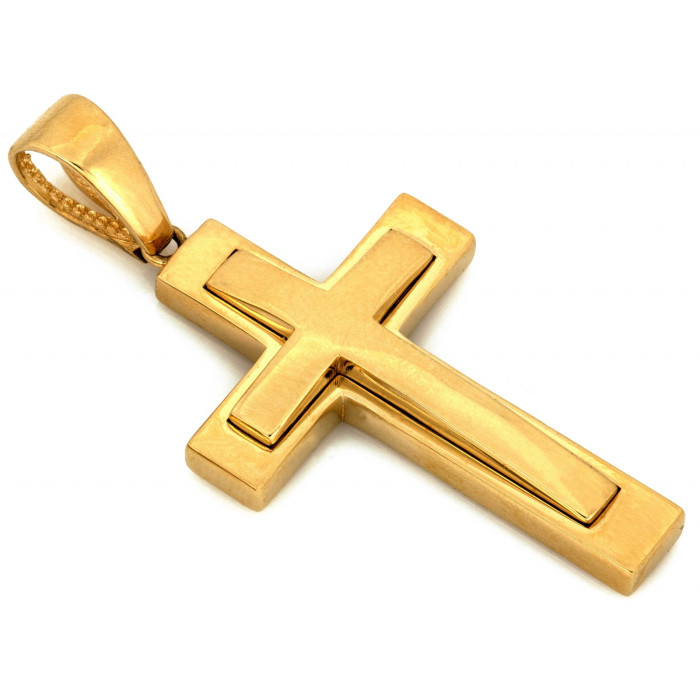 Złota zawieszka krzyżyk 585 wisiorek elegancka biżuteria religijna Złota zawieszka krzyżyk 585 wisiorek elegancka biżuteria religijna