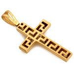 Złota zawieszka krzyżyk 585 wisiorek elegancka biżuteria religijna