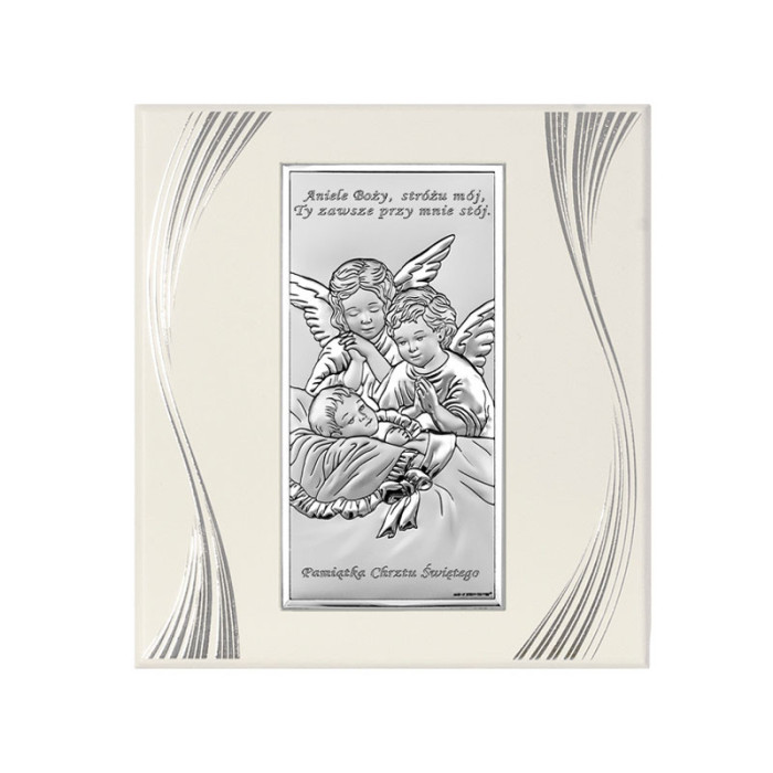 SREBRNY OBRAZ 925 ANIOŁKI W RAMCE 14x15cm PREZENT SREBRNY OBRAZ 925 ANIOŁKI W RAMCE 14x15cm PREZENT