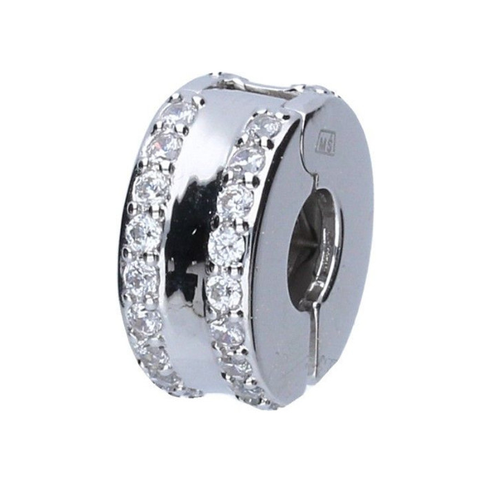 Srebrna zawieszka 925 bead kółeczko cyrkonia 3,41g Srebrna zawieszka 925 bead kółeczko cyrkonia 3,41g