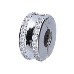 Srebrna zawieszka 925 bead kółeczko cyrkonia 3,41g