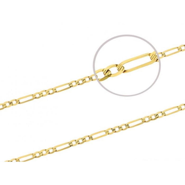Złoty łańcuszek 375 SPLOT FIGARO 55 CM 2,16g Złoty łańcuszek 375 SPLOT FIGARO 55 CM 2,16g