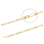 Złoty łańcuszek 375 SPLOT FIGARO 55 CM 2,16g