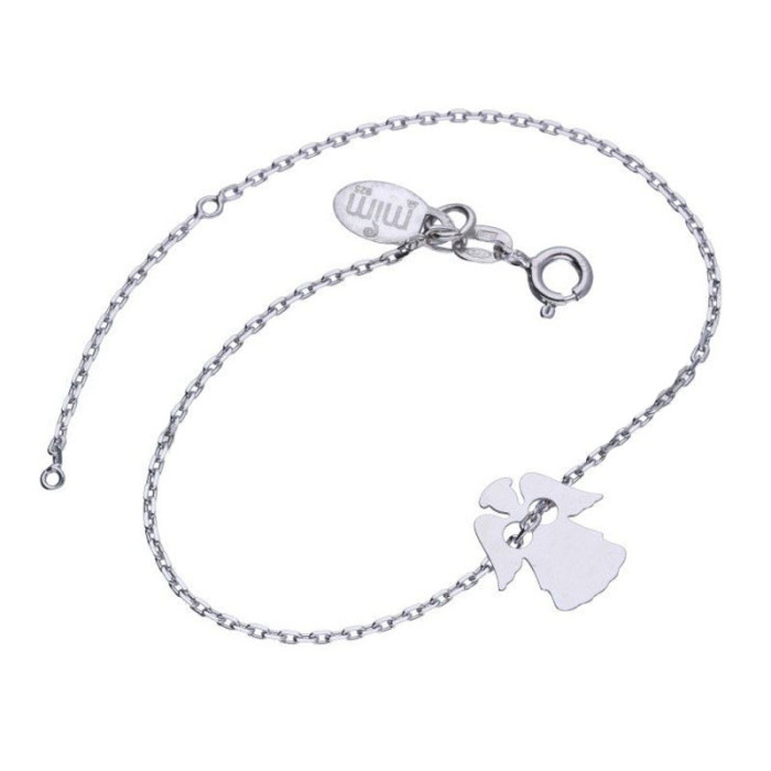 Srebrna bransoletka 925 z aniołkiem 1,67g Srebrna bransoletka 925 z aniołkiem 1,67g