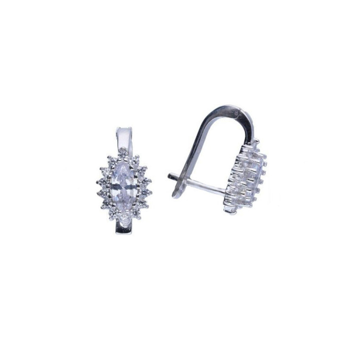 Srebrne kolczyki 925 eleganckie z cyrkoniami 3,19g Srebrne kolczyki 925 eleganckie z cyrkoniami 3,19g