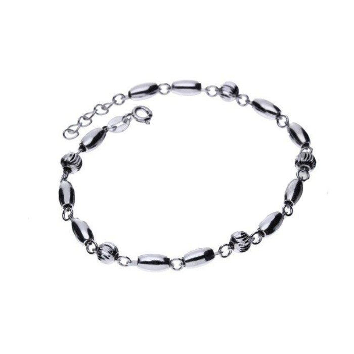 Srebrna bransoletka 925 diamentowana kuleczki 4,40g Srebrna bransoletka 925 diamentowana kuleczki 4,40g