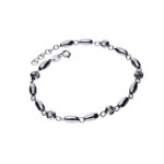 Srebrna bransoletka 925 diamentowana kuleczki 4,40g