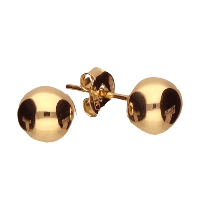 Złote kolczyki 333 małe kuleczki 7 mm 1,64 g