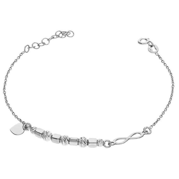 Srebrna bransoletka 925 INFINITY I KULECZKI 1,75g Srebrna bransoletka 925 INFINITY I KULECZKI 1,75g