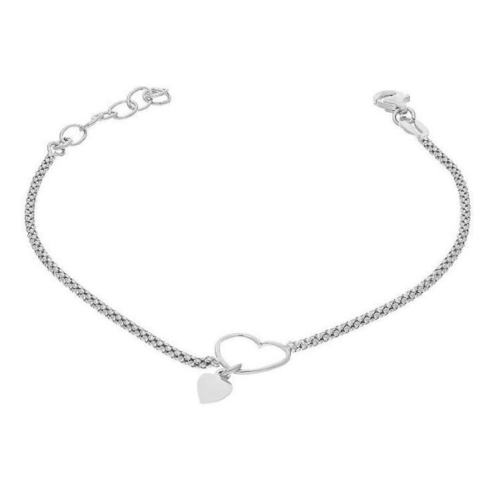 Srebrna bransoletka 925 AŻUROW SERCE BLASZKA 1,85g Srebrna bransoletka 925 AŻUROW SERCE BLASZKA 1,85g
