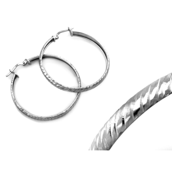 Srebrne kolczyki 925 zdobione koła 44,5 mm 6,52g Srebrne kolczyki 925 zdobione koła 44,5 mm 6,52g