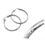 Srebrne kolczyki 925 zdobione koła 44,5 mm 6,52g