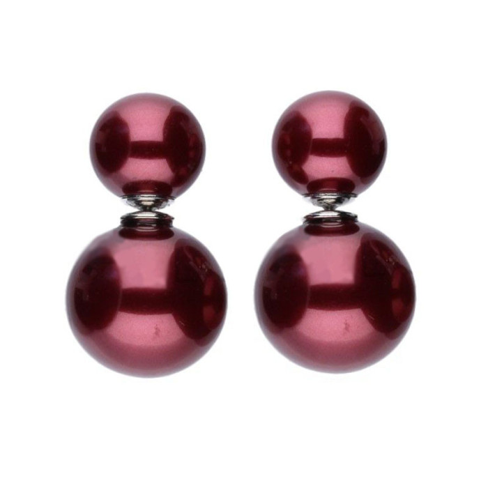 Srebrne kolczyki 925 okrągłe bordowe 11,13g Srebrne kolczyki 925 okrągłe bordowe 11,13g