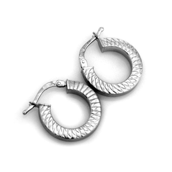 Srebrne kolczyki 925 diamentowane koła 2,9g Srebrne kolczyki 925 diamentowane koła 2,9g