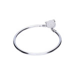 Srebrna bransoletka 925 bangle z kotem