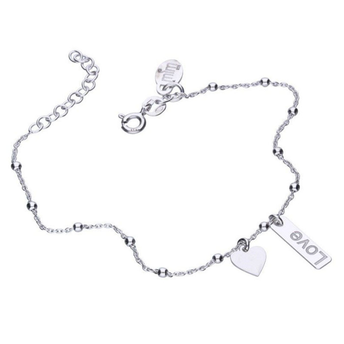 Srebrna bransoletka 925 napis love pod grawer 1,91g Srebrna bransoletka 925 napis love pod grawer 1,91g