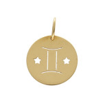 Złote zawieszka 585 znak zodiaku bliźnięta 0,81 g