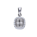 Srebrna zawieszka 925 diamentowane 3D z cyrkoniami 0,93g