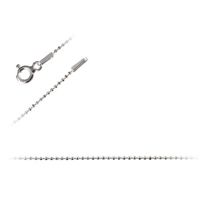Srebrny łańcuszek 925 kulka diamentowana 55 cm Srebrny łańcuszek 925 kulka diamentowana 55 cm