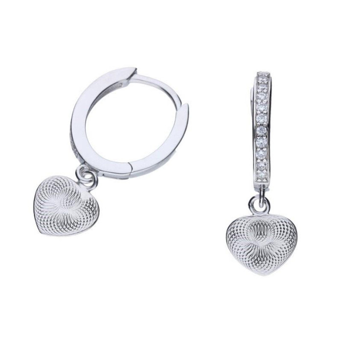 Srebrne kolczyki 925 Serduszka z efektem 3D 2,48g Srebrne kolczyki 925 Serduszka z efektem 3D 2,48g