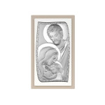 SREBRNY OBRAZ 925 ŚWIĘTA RODZINA RAMKA GRAWER 13x22cm
