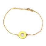Srebrna bransoletka 925 pozłacana kółko ring 1,07 g