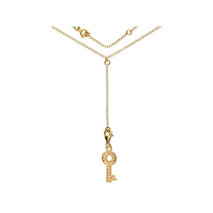 Srebrny pozłacany naszyjnik 925 z kluczem 2,84g Srebrny pozłacany naszyjnik 925 z kluczem 2,84g