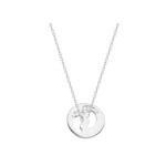 Złoty naszyjnik 585 stópki w kole diamenty 1,25g