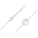 Złoty naszyjnik 585 stópki w kole diamenty 1,25g