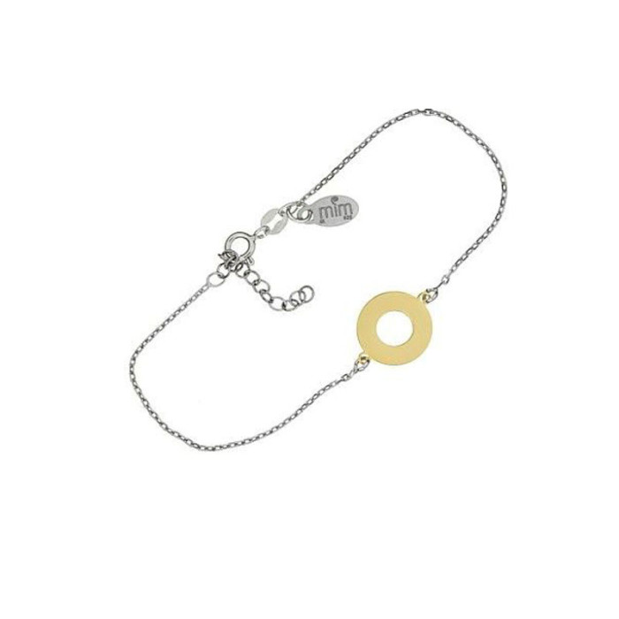 Srebrna bransoletka 925 złocona oponka 1,88g Srebrna bransoletka 925 złocona oponka 1,88g