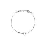 Srebrna bransoletka 925 z pistoletem rewolwer 1,04g