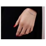Srebrna bransoletka 925 z pistoletem rewolwer 1,04g