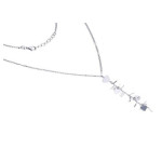 Srebrny naszyjnik 925 krawatka z sercami 4,90g