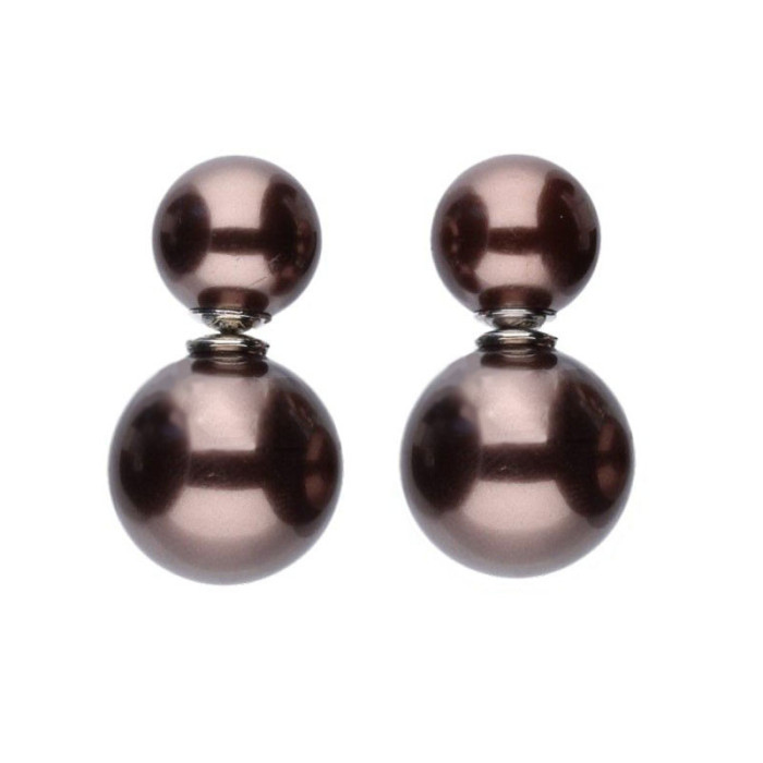 Srebrne kolczyki 925 okrągłe brązowe 11,13g Srebrne kolczyki 925 okrągłe brązowe 11,13g