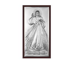 SREBRNY OBRAZ 925 JEZUS W RAMIE 14x26 GRAWER PREZENT