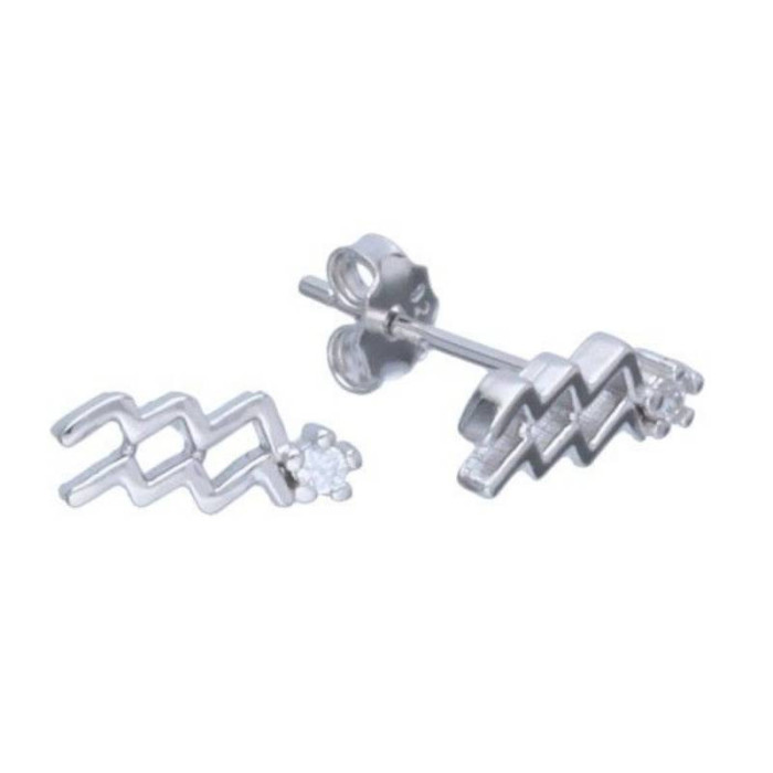 Srebrne kolczyki 925 znak zodiaku wodnik Srebrne kolczyki 925 znak zodiaku wodnik