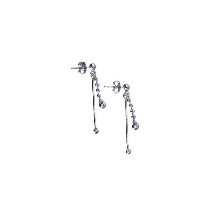 Srebrne kolczyki 925 diamentowane z kuleczkami 2,30g Srebrne kolczyki 925 diamentowane z kuleczkami 2,30g