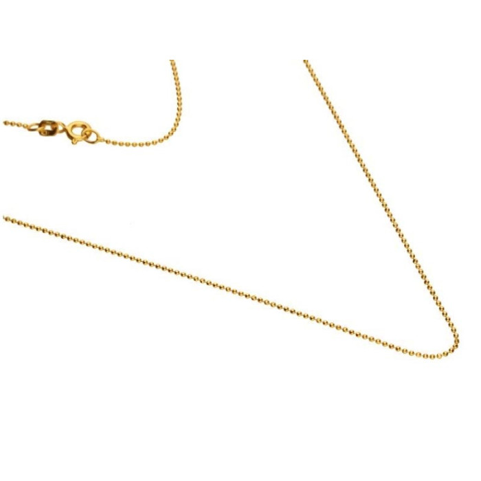 Złoty łańcuszek 585 KULECZKI DIAMENTOWANE 45CM 1,69g Złoty łańcuszek 585 KULECZKI DIAMENTOWANE 45CM 1,69g