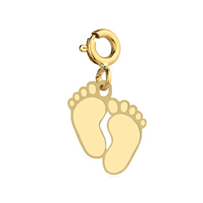Złota zawieszka 585 charms stópki dziecięce Złota zawieszka 585 charms stópki dziecięce