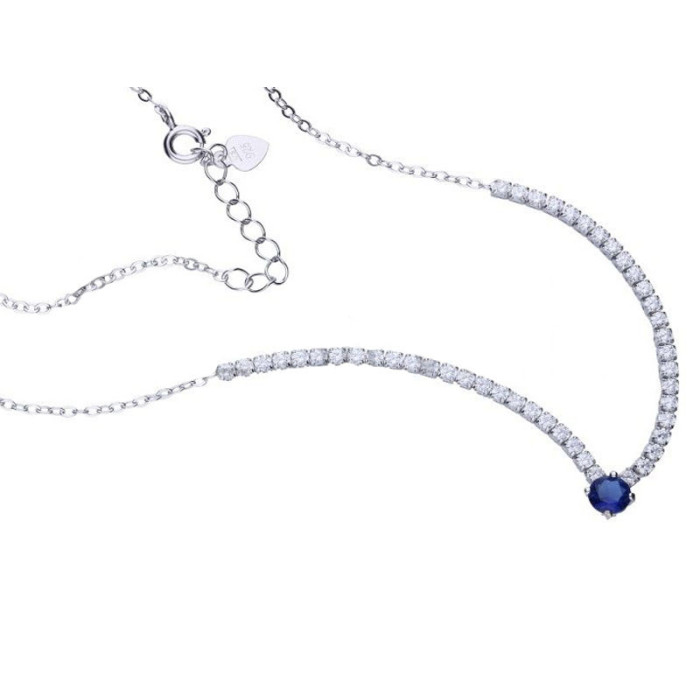 Srebrny naszyjnik 925 elegancki z cyrkoniami 5,00g Srebrny naszyjnik 925 elegancki z cyrkoniami 5,00g