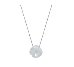 Srebrny naszyjnik 925 kamień Chalcedon poduszka