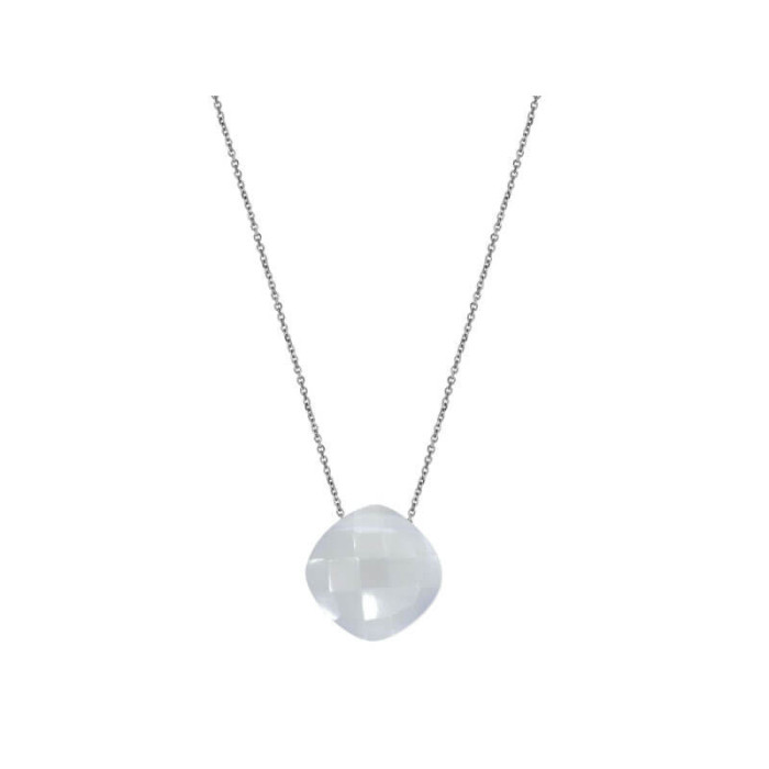 Srebrny naszyjnik 925 kamień Chalcedon poduszka Srebrny naszyjnik 925 kamień Chalcedon poduszka