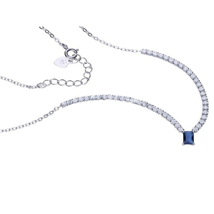 Srebrny naszyjnik 925 elegancki z cyrkoniami 5,00g
