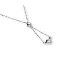Srebrny naszyjnik 925 diamentowany z kulkami 2,80g