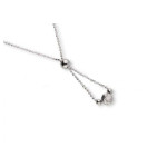 Srebrny naszyjnik 925 diamentowany z kulkami 2,80g