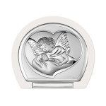 SREBRNY OBRAZ 925 ANIOŁ STRÓŻ 16x14cm NA PREZENT